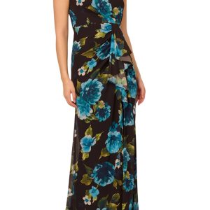 Adrianna Papell Dress: Asymmetrical Twist Chiffon Beauty
