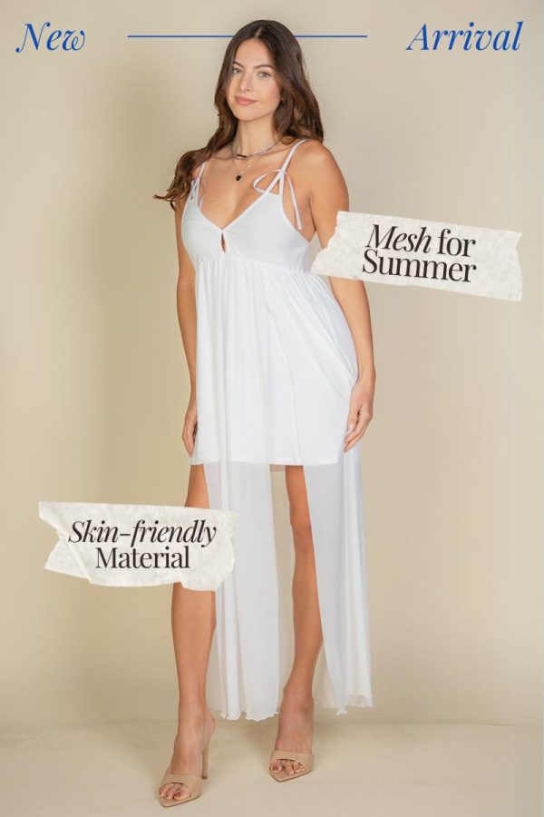 Plunge Neck Split Thigh Mesh Maxi Dress (CAPELLA) - Image 10