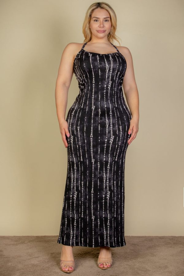 Plus Size Tie Dye Printed Cami Bodycon Maxi Dress (CAPELLA) - Image 5