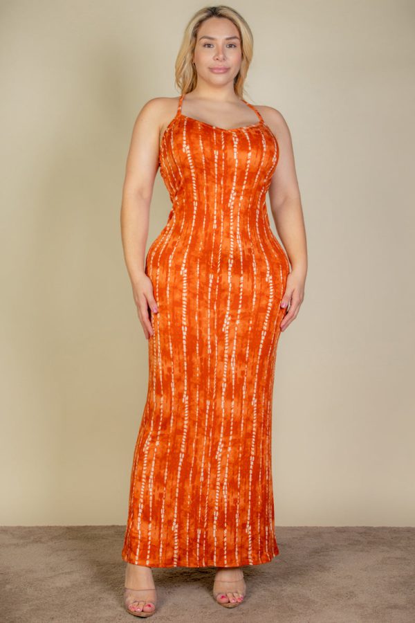 Plus Size Tie Dye Printed Cami Bodycon Maxi Dress (CAPELLA) - Image 9