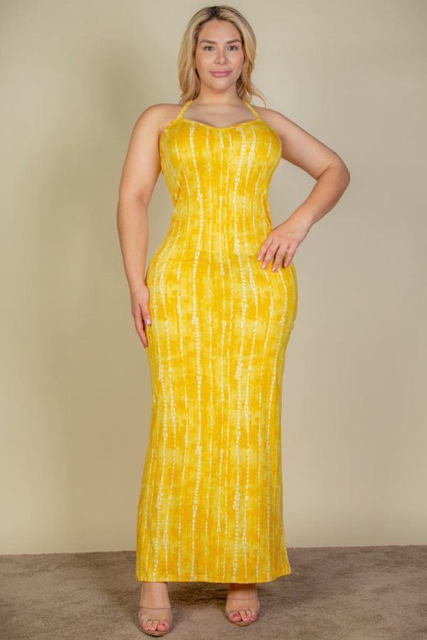 Plus Size Tie Dye Printed Cami Bodycon Maxi Dress (CAPELLA) - Image 2