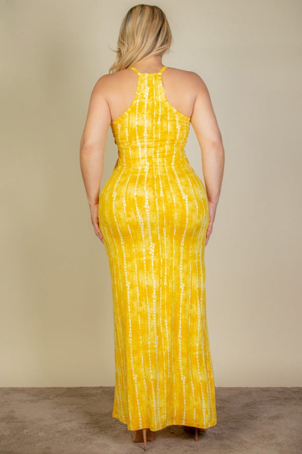 Plus Size Tie Dye Printed Cami Bodycon Maxi Dress (CAPELLA) - Image 4
