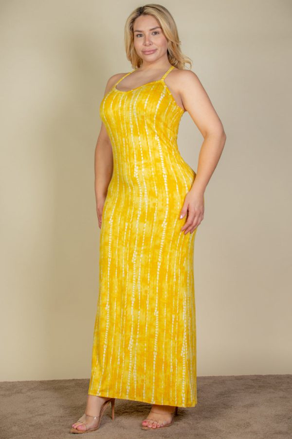 Plus Size Tie Dye Printed Cami Bodycon Maxi Dress (CAPELLA) - Image 3