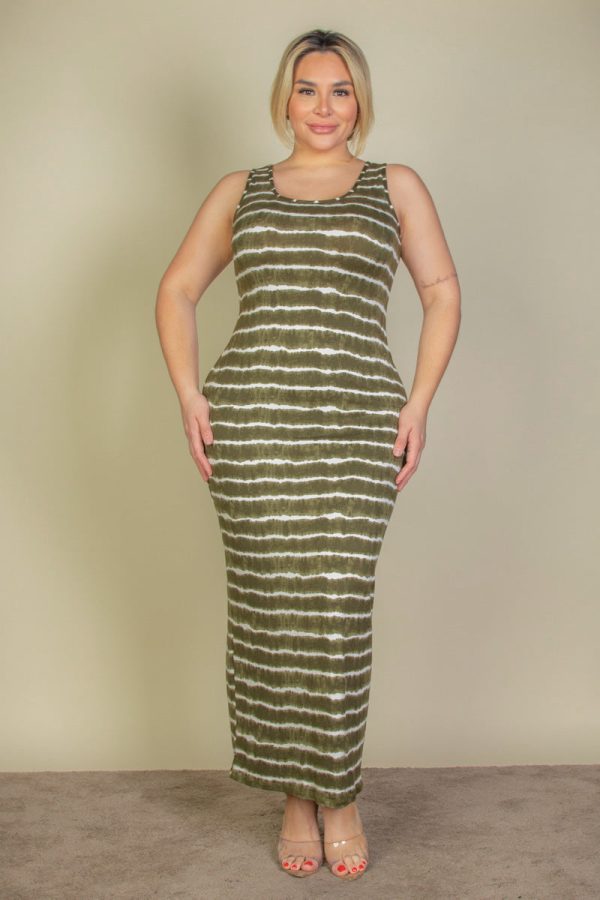 Plus Size Tie Dye Printed Tank Bodycon Maxi Dress (CAPELLA) - Image 15