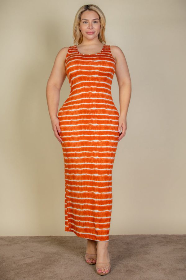 Plus Size Tie Dye Printed Tank Bodycon Maxi Dress (CAPELLA) - Image 14