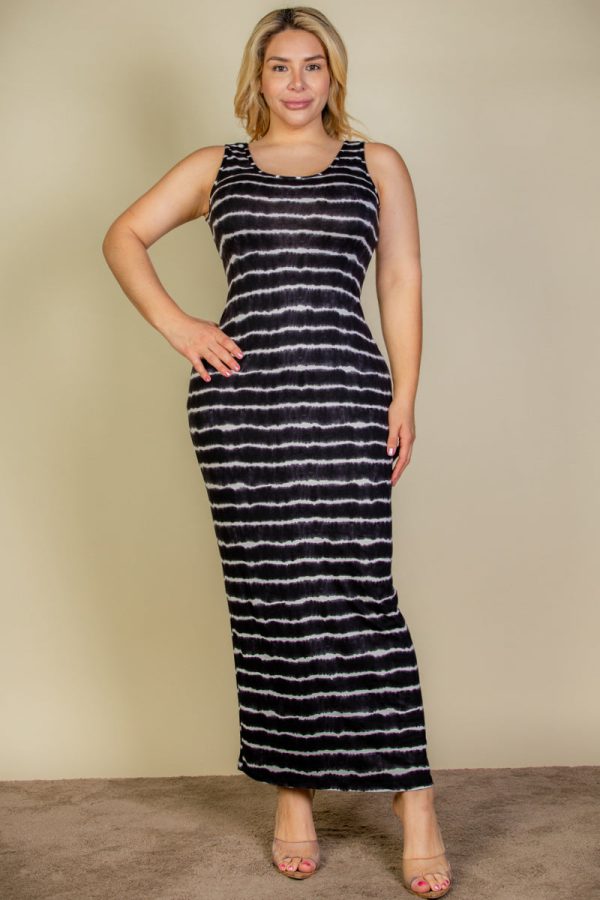 Plus Size Tie Dye Printed Tank Bodycon Maxi Dress (CAPELLA) - Image 6