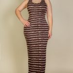 Plus Size Tie Dye Printed Tank Bodycon Maxi Dress (CAPELLA)