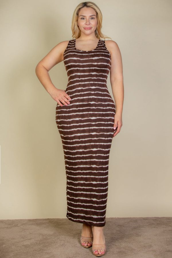 Plus Size Tie Dye Printed Tank Bodycon Maxi Dress (CAPELLA) - Image 11