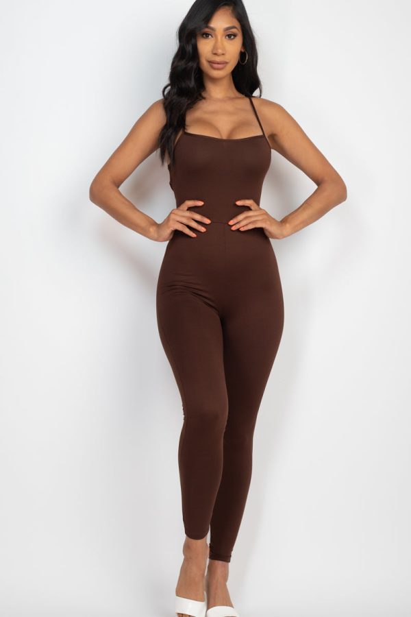 Criss-Cross Open Back Bodycon Jumpsuit (CAPELLA) - Image 6