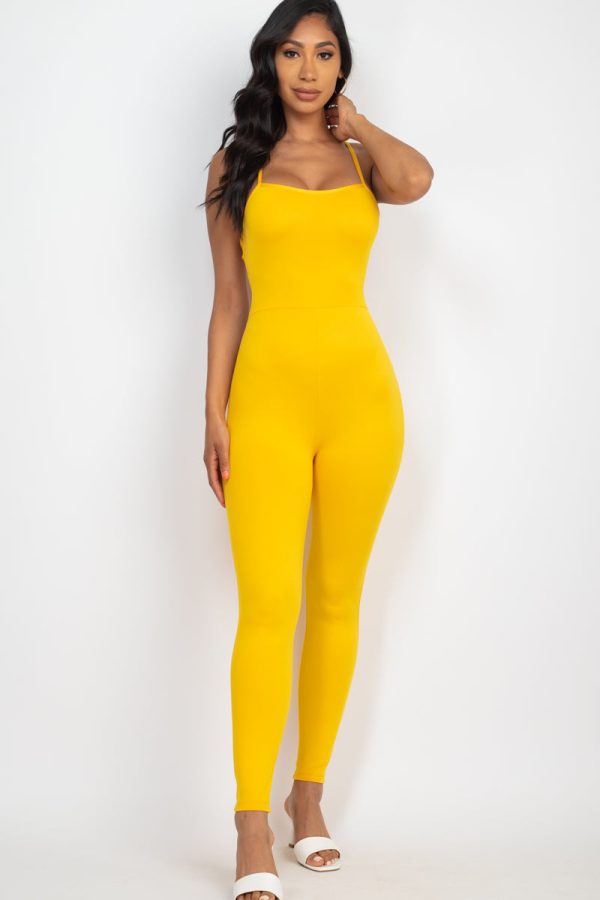 Criss-Cross Open Back Bodycon Jumpsuit (CAPELLA) - Image 9