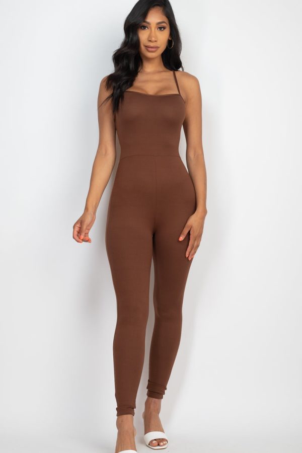 Criss-Cross Open Back Bodycon Jumpsuit (CAPELLA) - Image 13