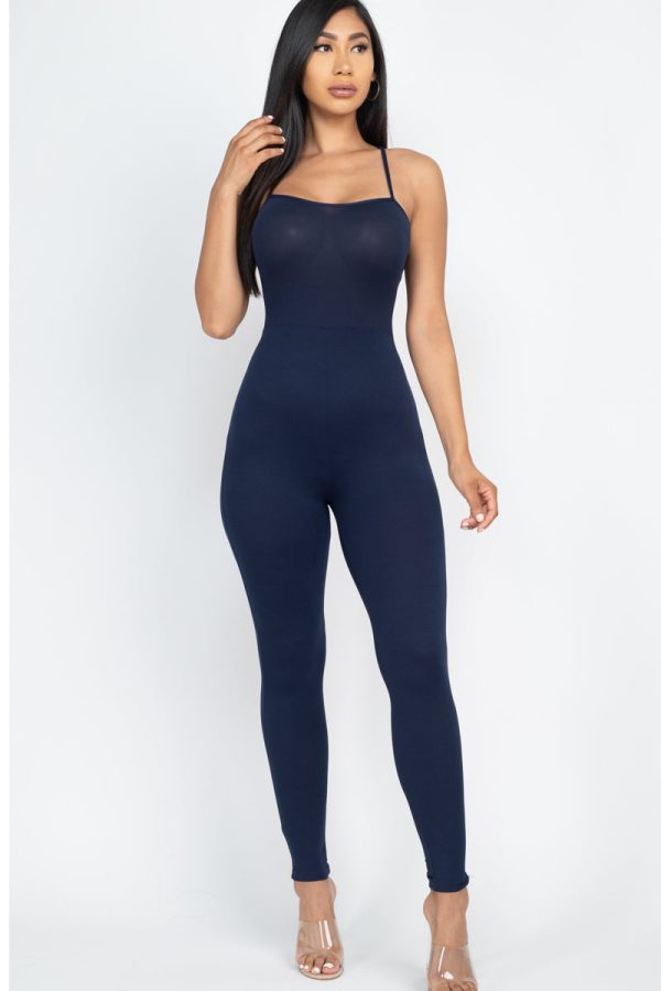Criss-Cross Open Back Bodycon Jumpsuit (CAPELLA) - Image 18