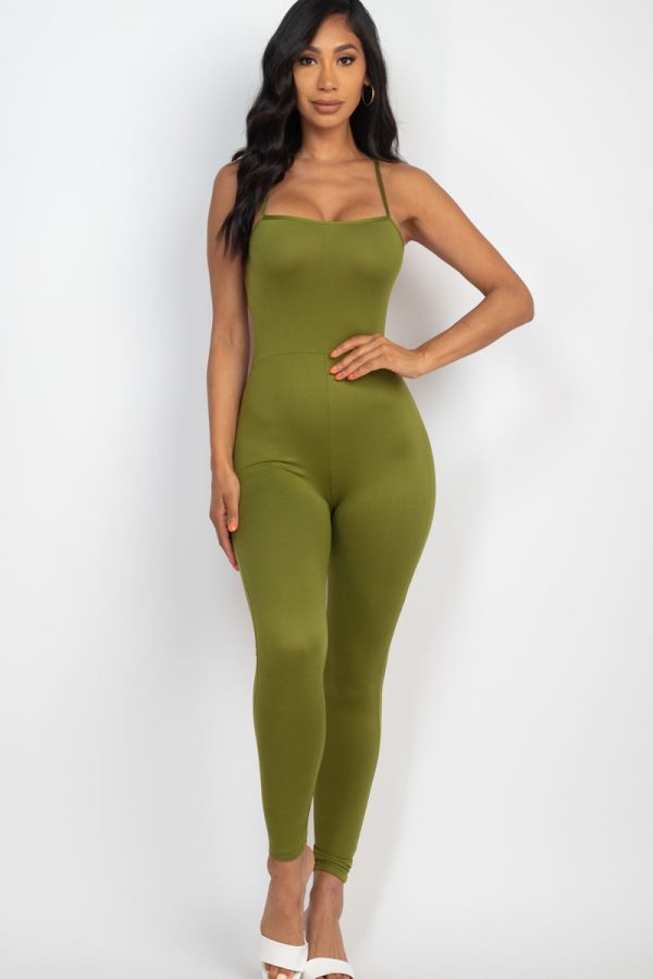 Criss-Cross Open Back Bodycon Jumpsuit (CAPELLA) - Image 21
