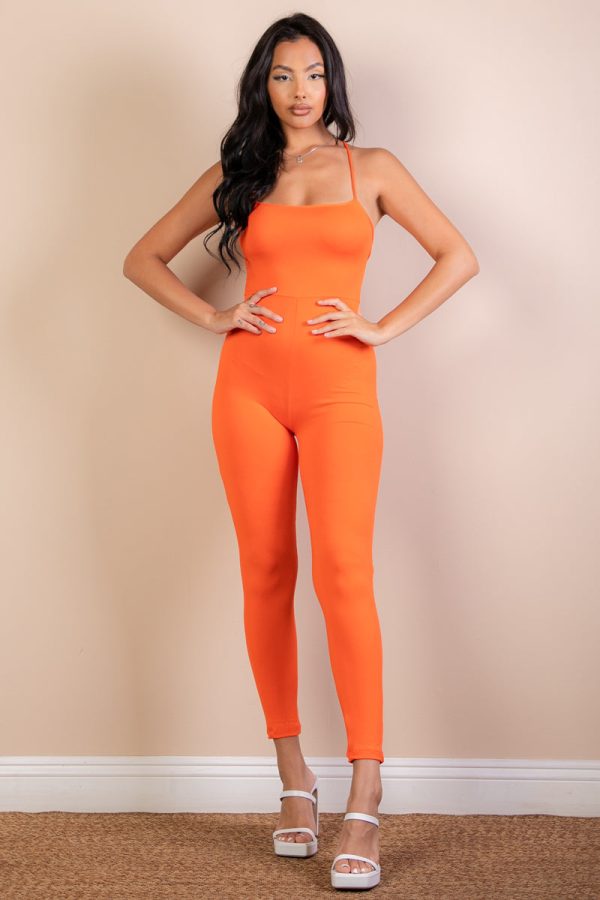 Criss-Cross Open Back Bodycon Jumpsuit (CAPELLA) - Image 26