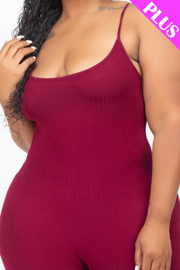 Plus Ribbed Bodycon Romper Stretchy & Comfortable - Image 4
