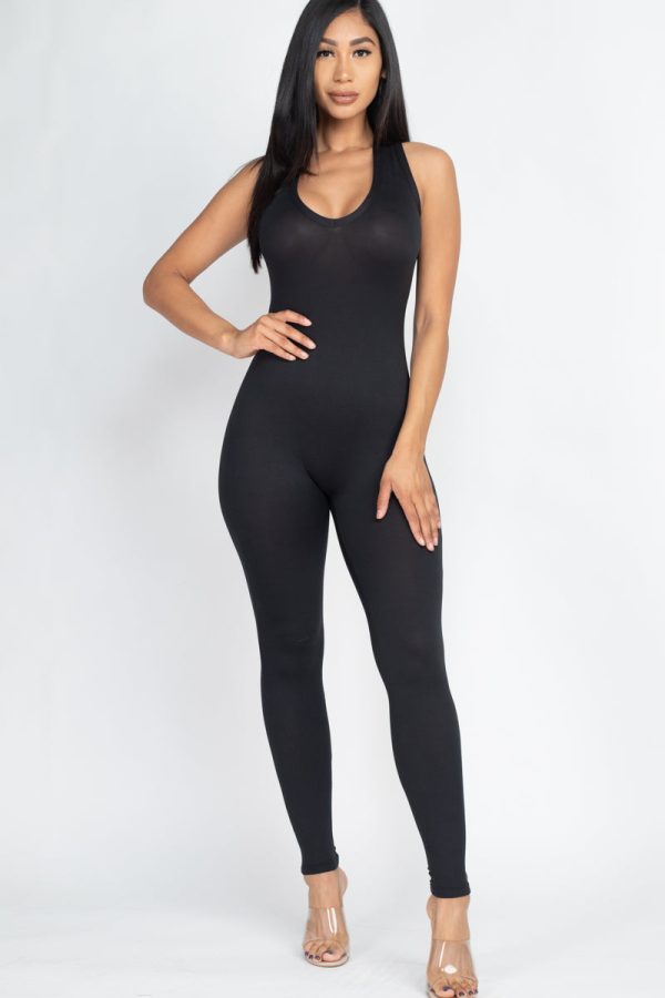 Navy Blue Racerback Jumpsuit - Image 6