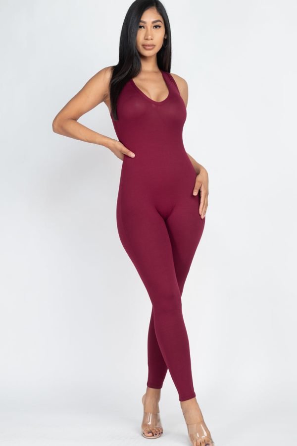 Navy Blue Racerback Jumpsuit - Image 12