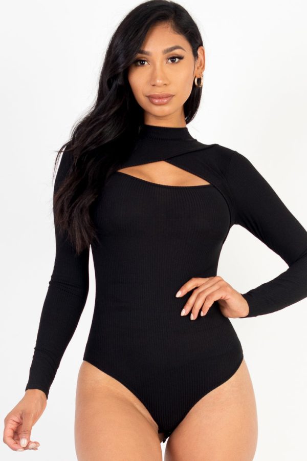 Front Cutout Long Sleeve Bodysuit (CAPELLA) - Image 8