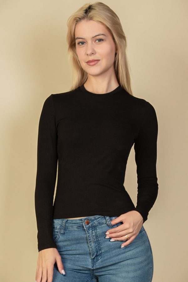 Ribbed Round Neck Long Sleeve Top (CAPELLA) - Image 8