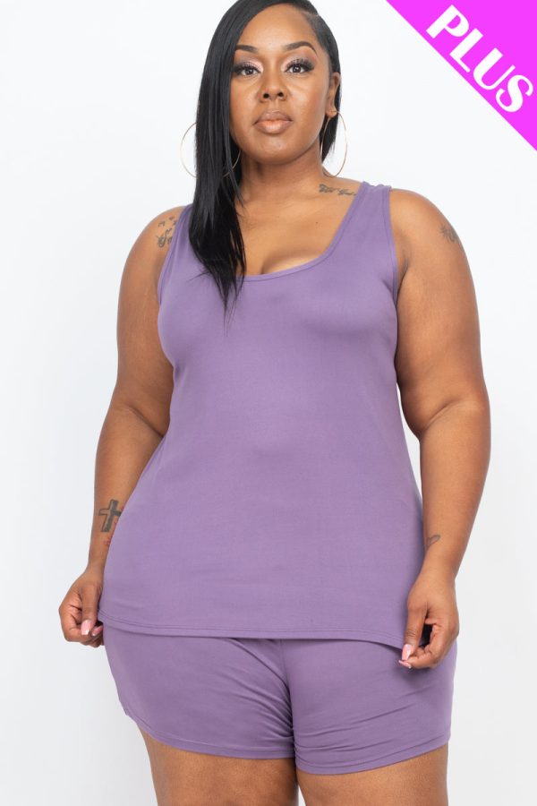 Plus Comfy Tank Top & Shorts Set (CAPELLA) - Image 16