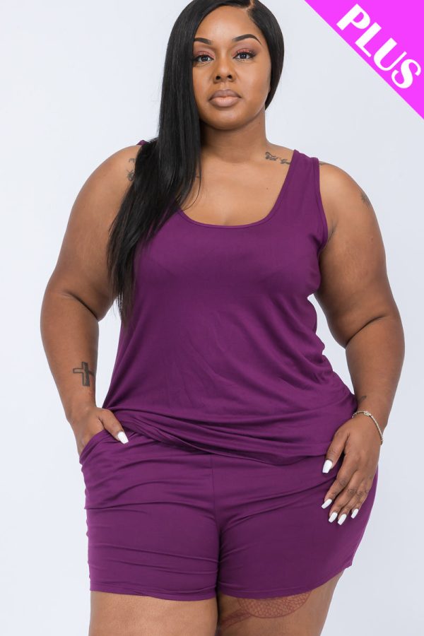 Plus Comfy Tank Top & Shorts Set (CAPELLA) - Image 31