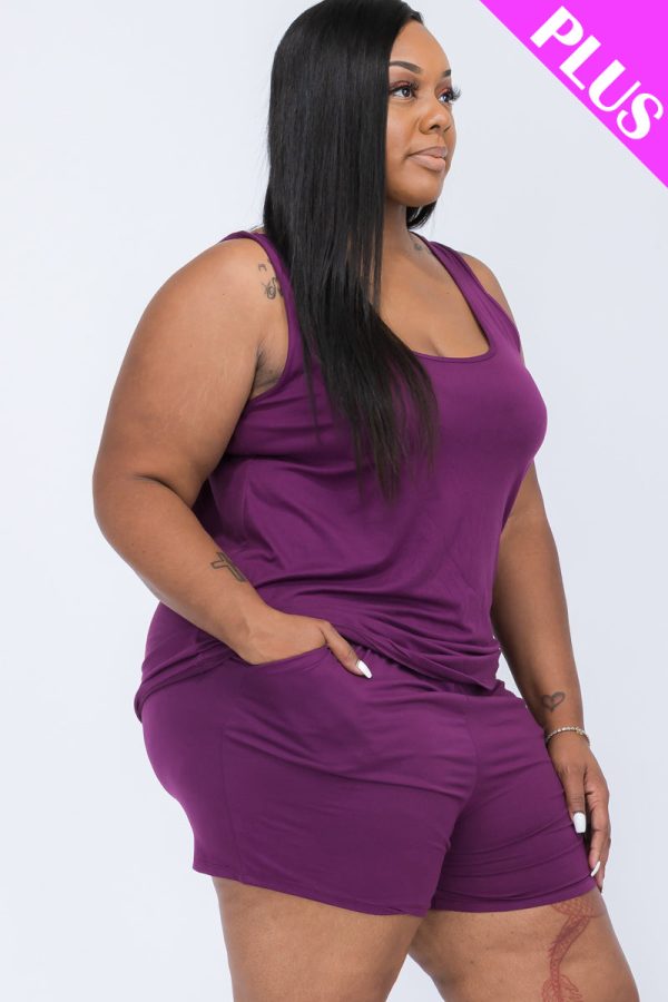 Plus Comfy Tank Top & Shorts Set (CAPELLA) - Image 2