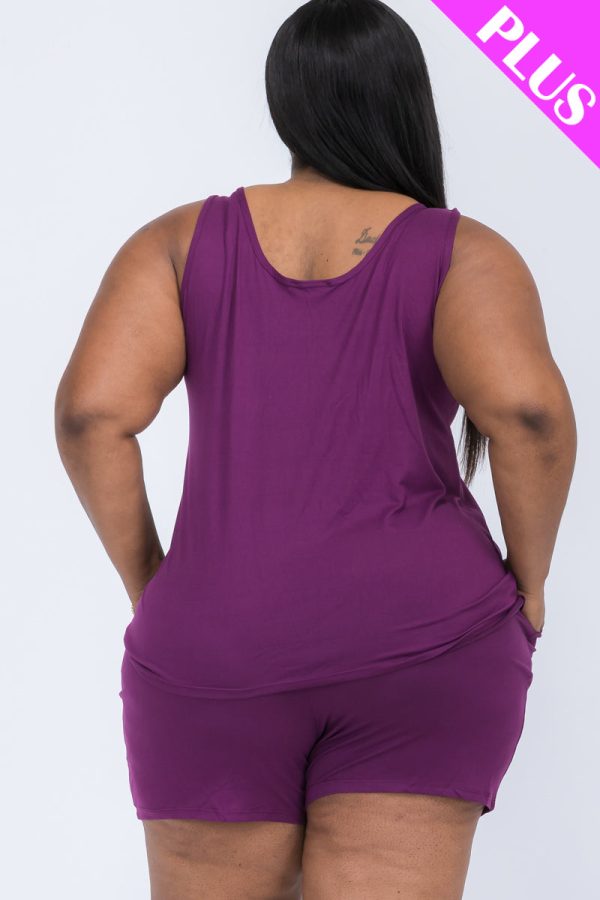 Plus Comfy Tank Top & Shorts Set (CAPELLA) - Image 3