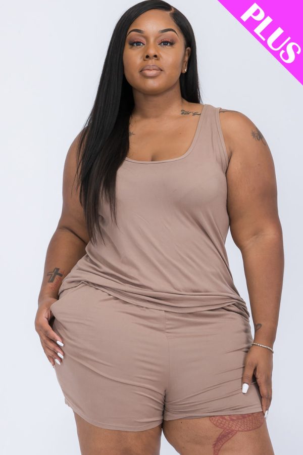 Plus Comfy Tank Top & Shorts Set (CAPELLA) - Image 35