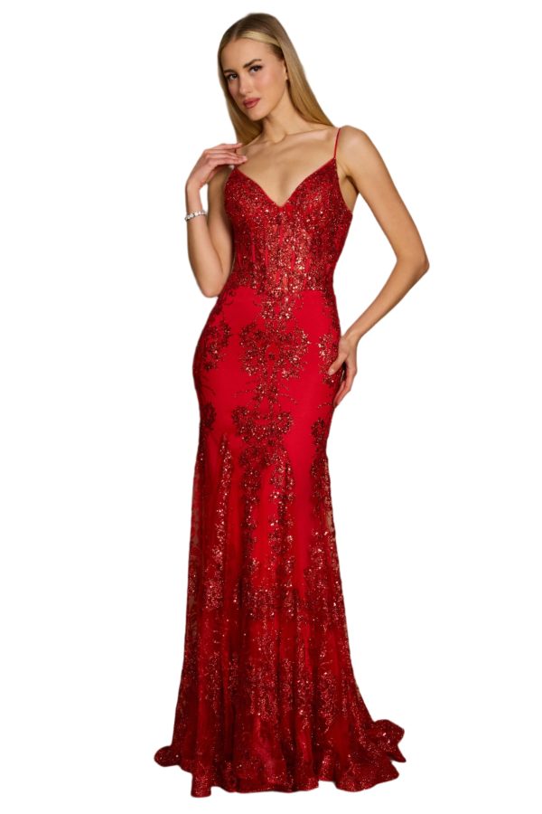 Full Length Formal Gown – Silk Chiffon & Corset Bodice - Image 31