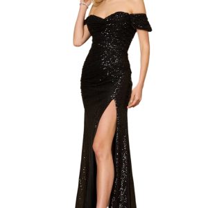 Full-Length Mermaid Gown – Sequin Train Glam