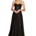Sparkling Cowl Corset: Sequin‑Studded Prom Dress