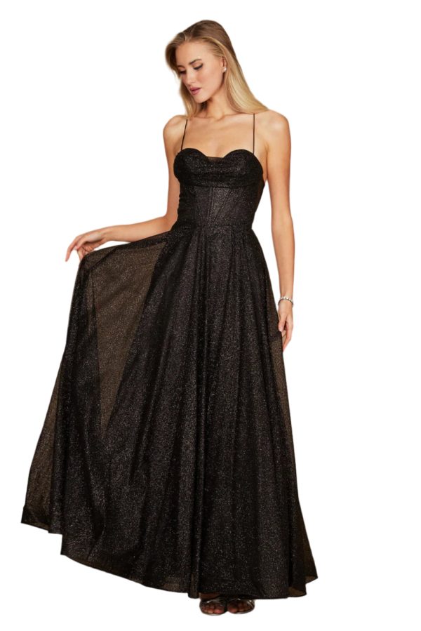 Sparkling Cowl Corset: Sequin‑Studded Prom Dress - Image 2