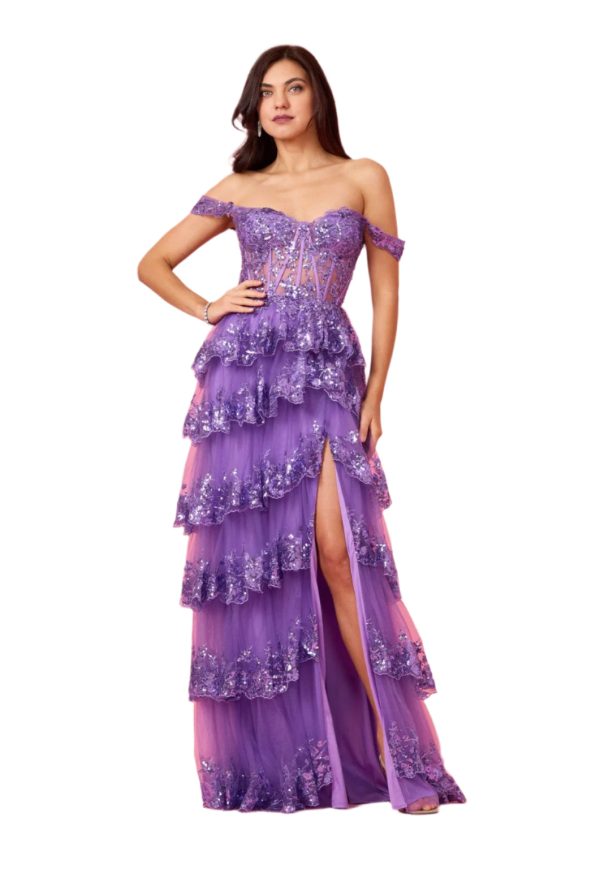 Sequin Sheer Corset Dress – Sparkle & Off‑Shoulder Charm - Image 9