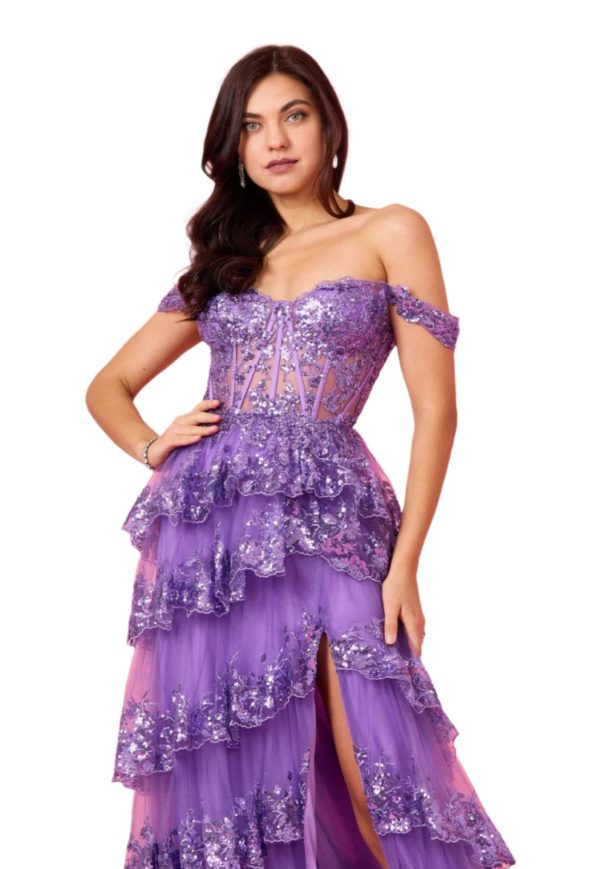 Sequin Sheer Corset Dress – Sparkle & Off‑Shoulder Charm - Image 5