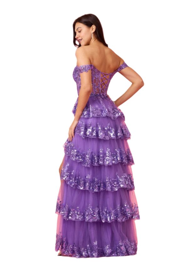 Sequin Sheer Corset Dress – Sparkle & Off‑Shoulder Charm - Image 4