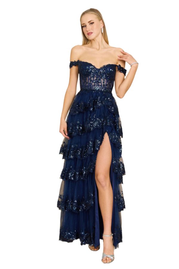 Sequin Sheer Corset Dress – Sparkle & Off‑Shoulder Charm - Image 33