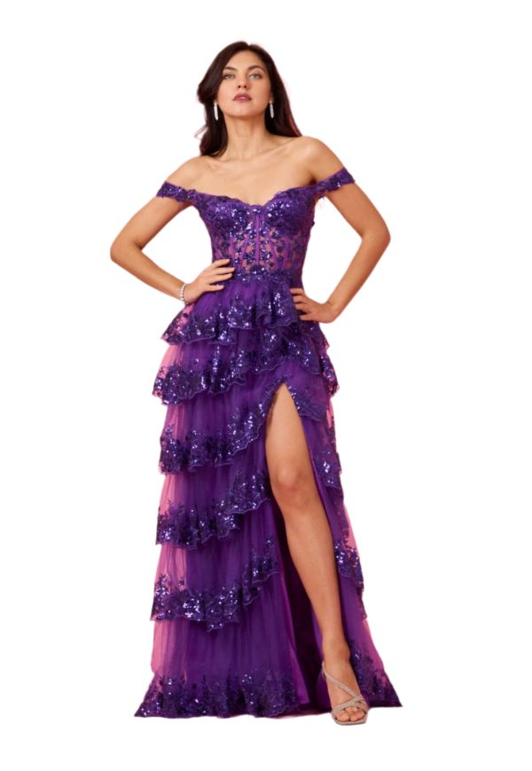 Sequin Sheer Corset Dress – Sparkle & Off‑Shoulder Charm - Image 24