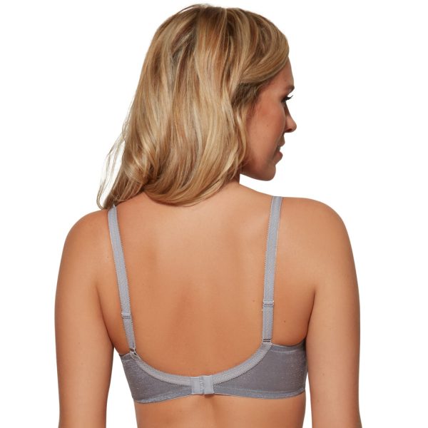 Seamless Cup Sheer Bra Gossard Silver Shimmering V‑Plunge - Image 2