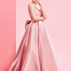 J16008 Dusty Pink Strapless Ball Gown for Prom & Special Events