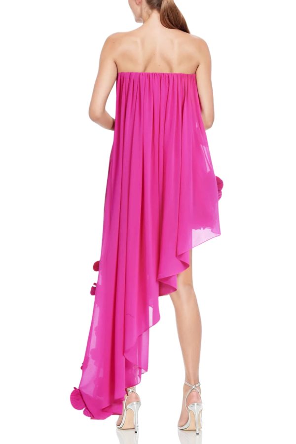 Strapless Maxi Dress: Floral Grace & Asym Hem - Image 3