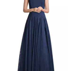 Halter Neckline Drop Waist Gown – Silk Comfort & Drama