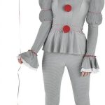 Pennywise Woman Costume – Ruffled Collar & Flared Trousers