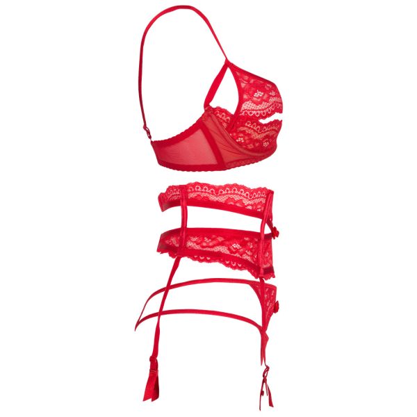 Sexy bra Intense: Red Lace Peek‑A‑Boo Openwork Bra - Image 5