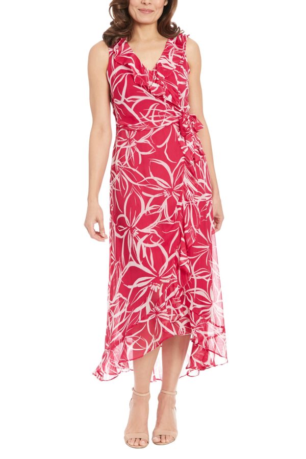 London Times Dress: Flirty V‑Neck & Lightweight Chiffon