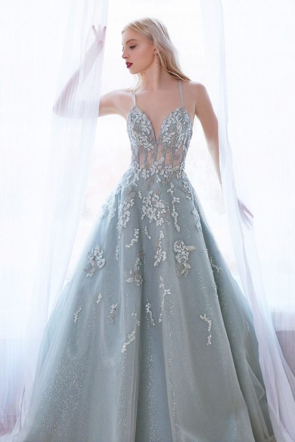 Sofia lace floral: Hand‑Stitched Lace, Balloon Tulle Skirt - Image 3