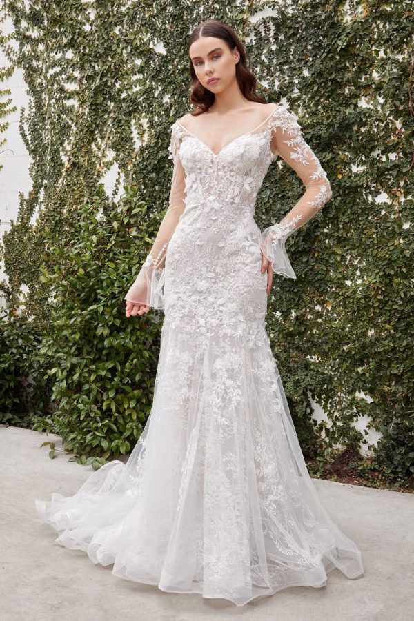 Dream Bohemia Lace Gown – 3D Blossoms & Sheer U‑Back - Image 5