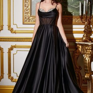 Satin Corset A-Line Gown – Structure, Flow & Custom Fit