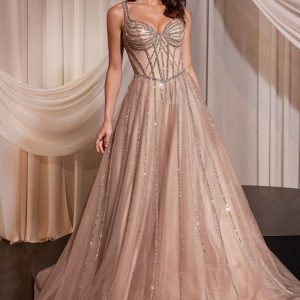 Glitter-layered Tulle: Ethereal Cascade for Every Gala