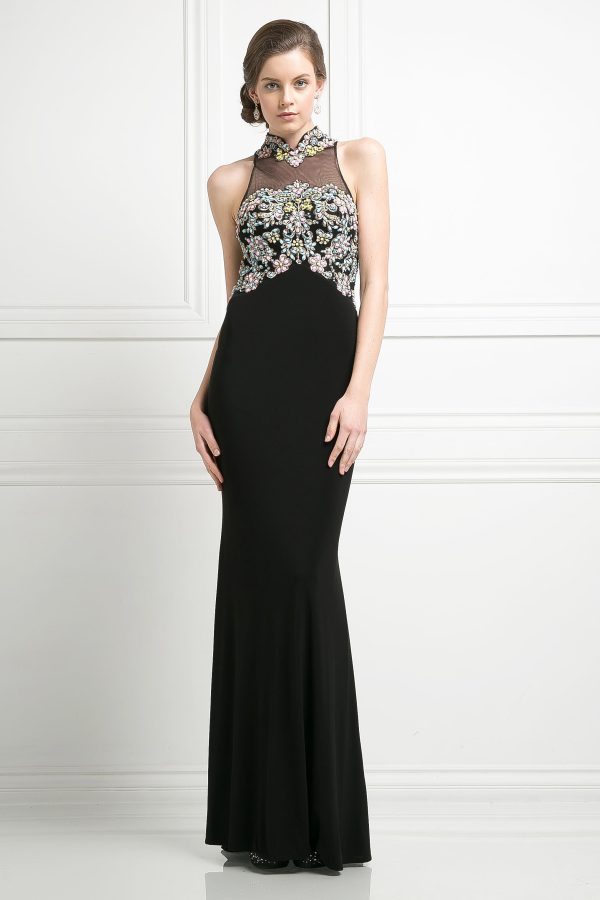 lace bodice dress – Stretch‑knit mermaid silhouette with lace details - Image 4