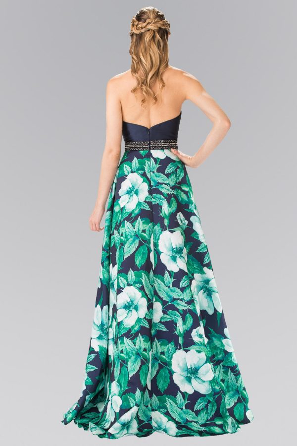 Halter Neckline Dress with Beaded Mikado A‑Line & Open Back - Image 2